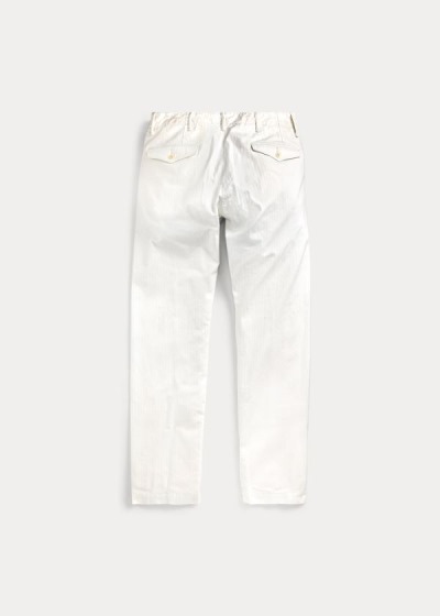 Pantalones Chinos Ralph Lauren Hombre Blancos - Herringbone Twill - MUYPD2967